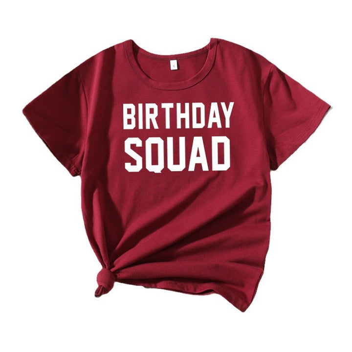 Ladies Graphic Birthday Squad T-Shirt Lune London
