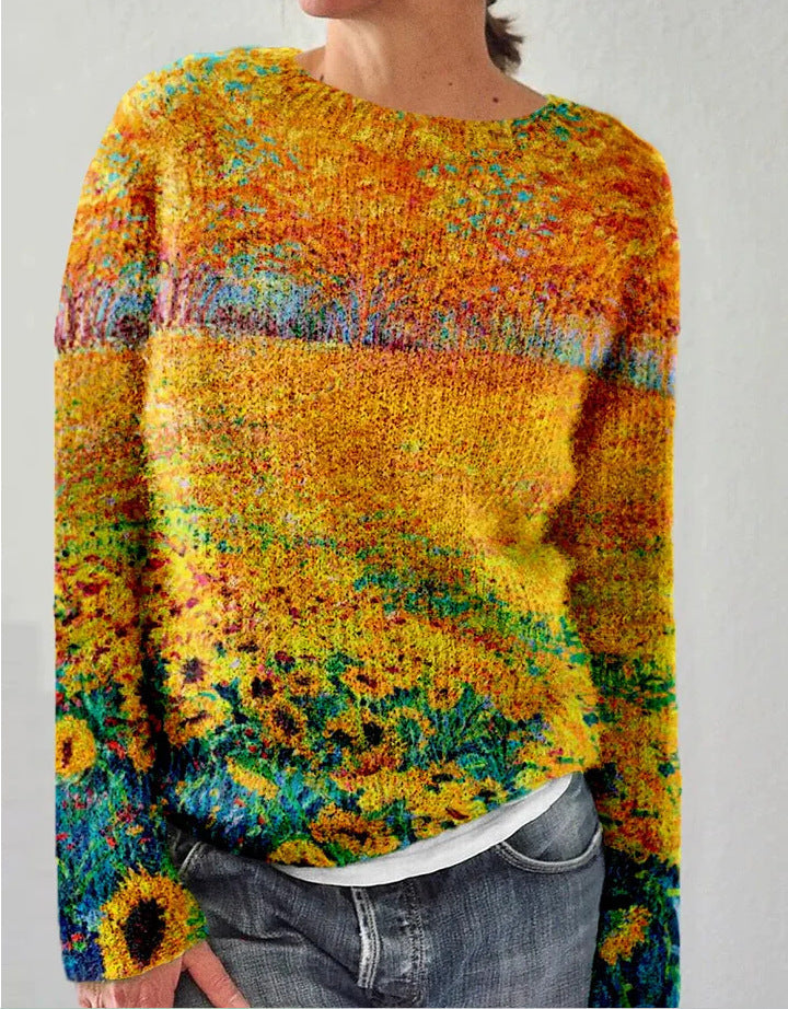 Lune London | Knit Sweater for Women with 3D Flower Pattern