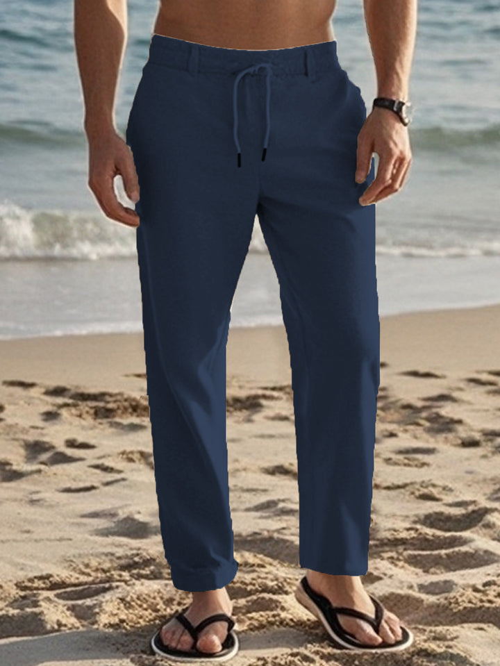 Casual beach pants for men with elastic waist and practical side pockets Lune London