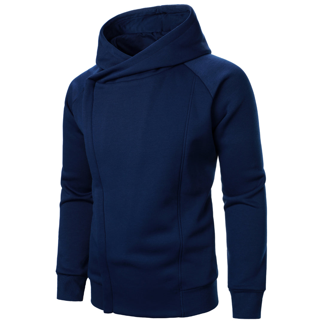 Trendy men's hoodie with asymmetrical collar and comfortable pockets Lune London