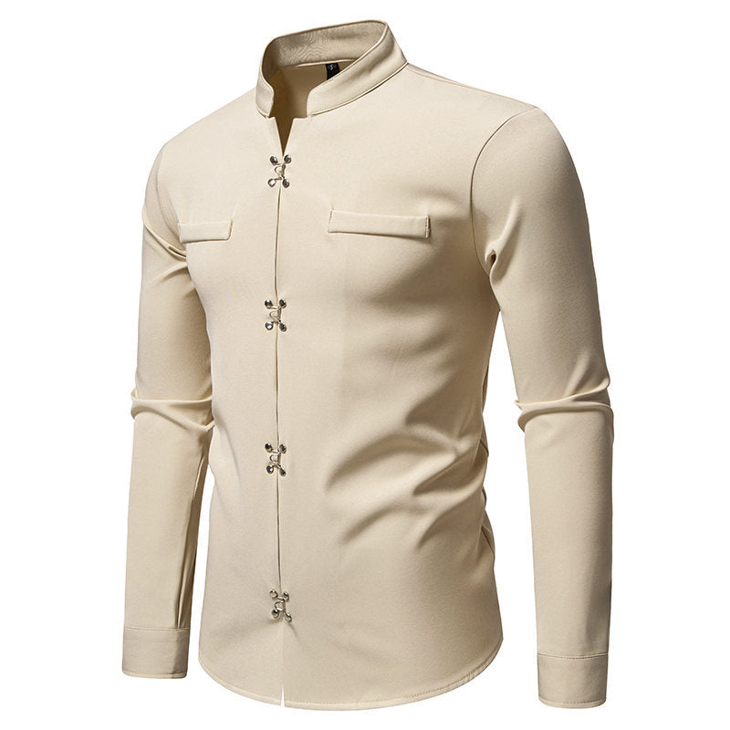Men's Shirt with Asian Button Design Lune London