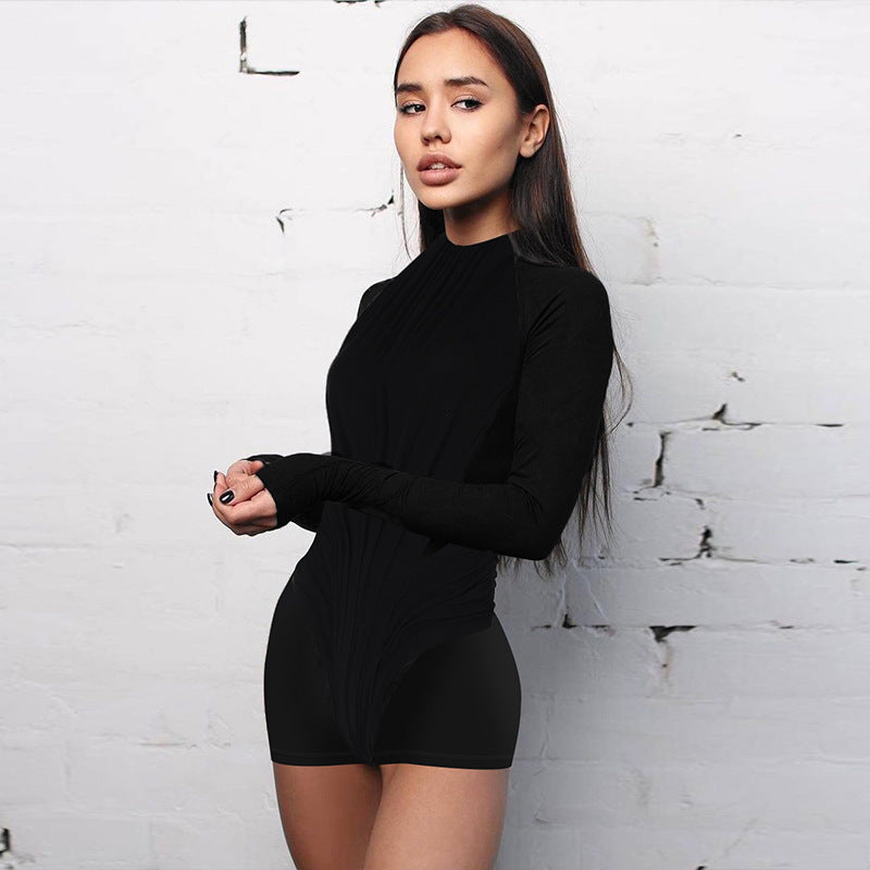 Lune London fitted long sleeve women's bodysuit with high neck