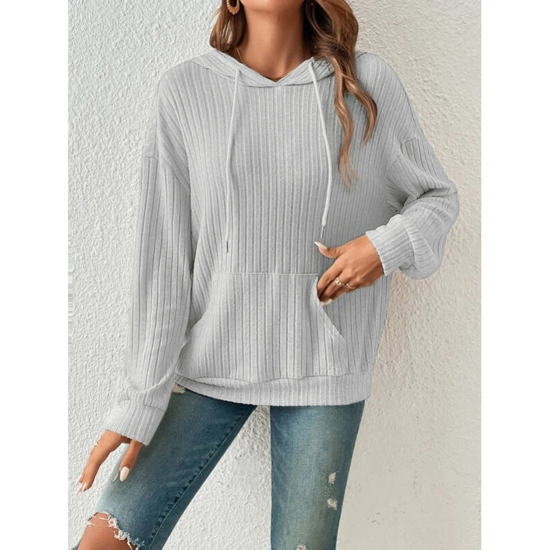 Casual hoodie for women with ribbed design Lune London