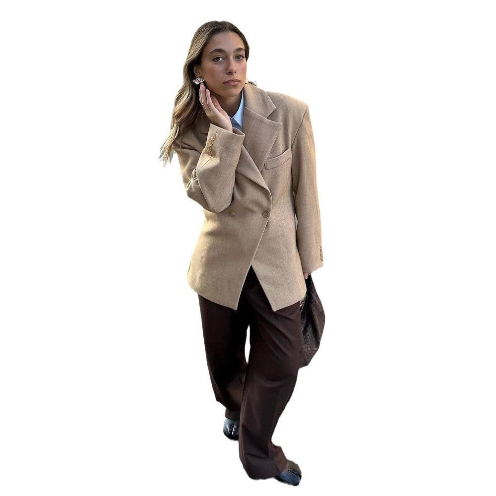 Oversized blazer for women with double-breasted buttons and trendy details Lune London