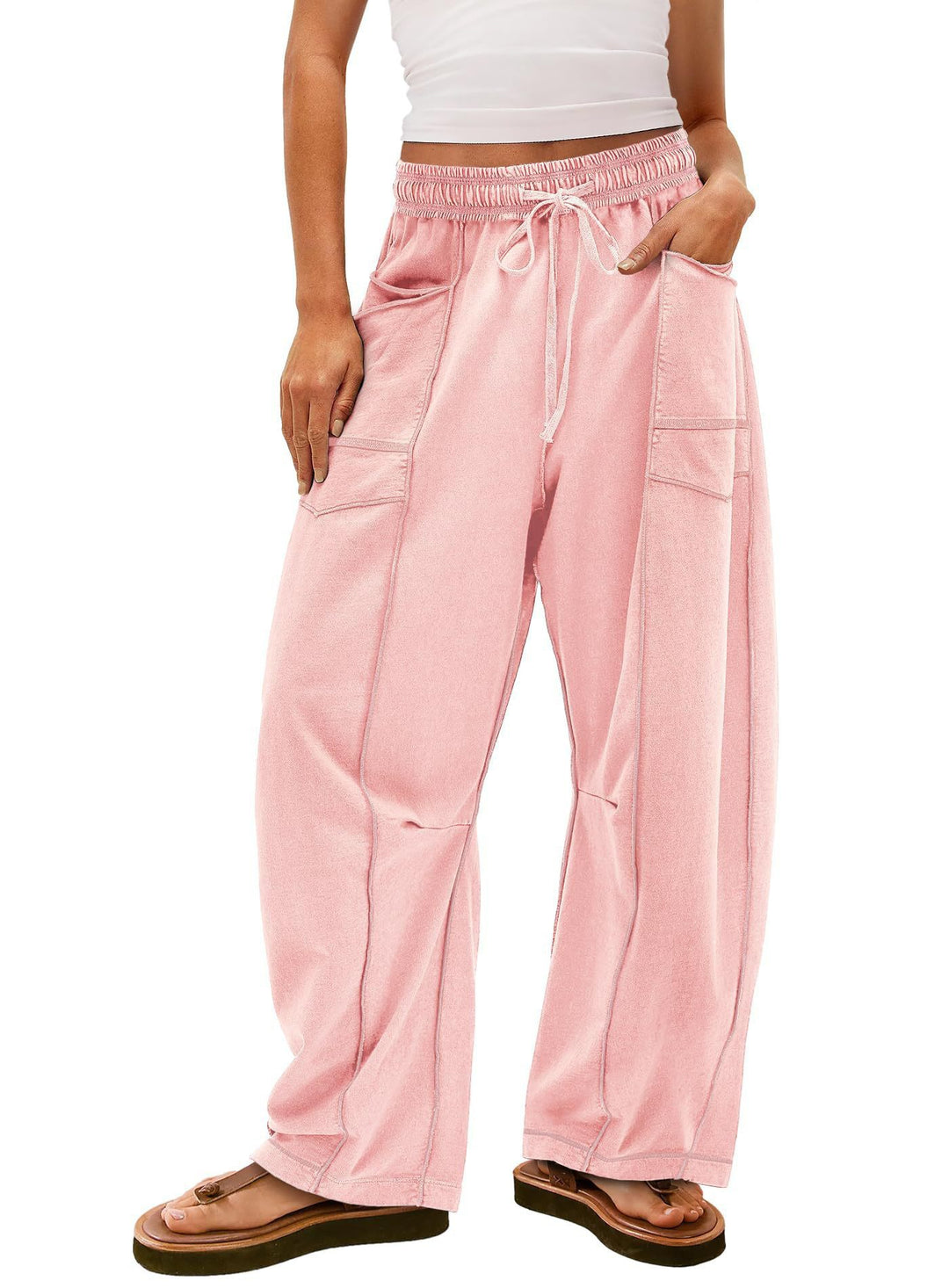 Ladies Comfortable Leisure Pants with Side Pockets Lune London