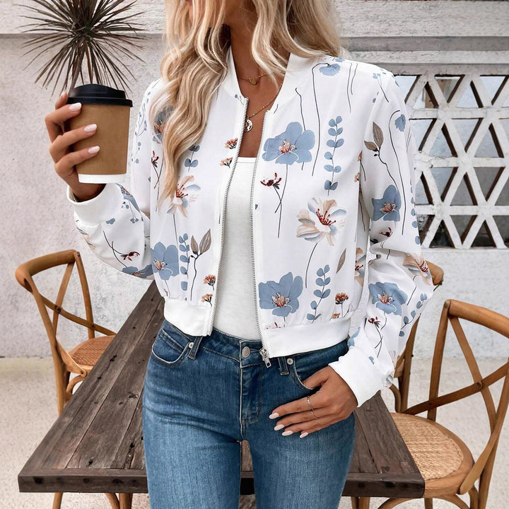 Veste bomber femme avec motifs floraux et ourlet élastique Chic & Stil