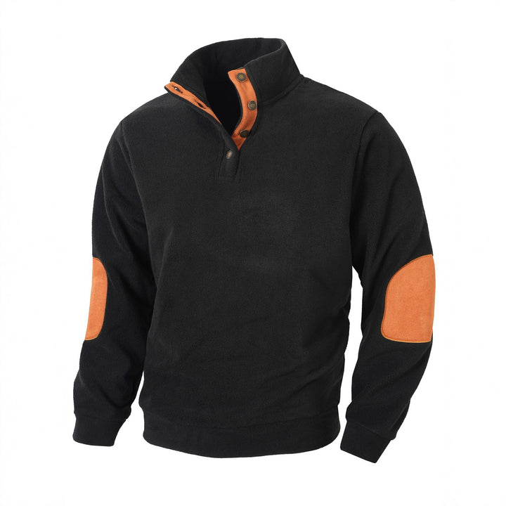 Comfortable fleece sweater for men with contrasting collar and finish Lune London