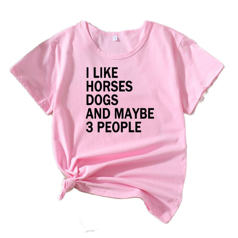Casual women's T-shirt with quote Lune London