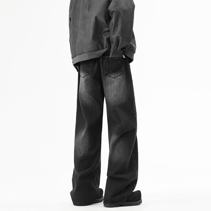 Denim pants for women, wide fit with elastic waistband and modern details Lune London