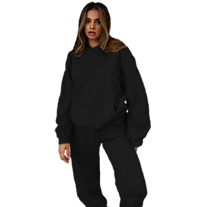 Women's cozy hooded jumpsuit made of high-quality sweatshirt material Chic & Stil