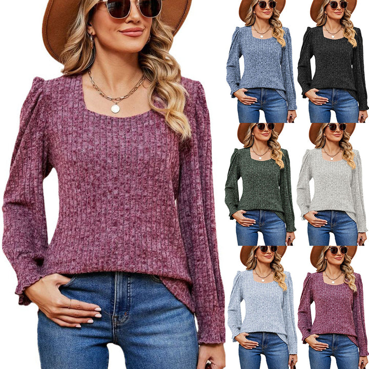 Ladies fashion sweater with balloon sleeves Lune London