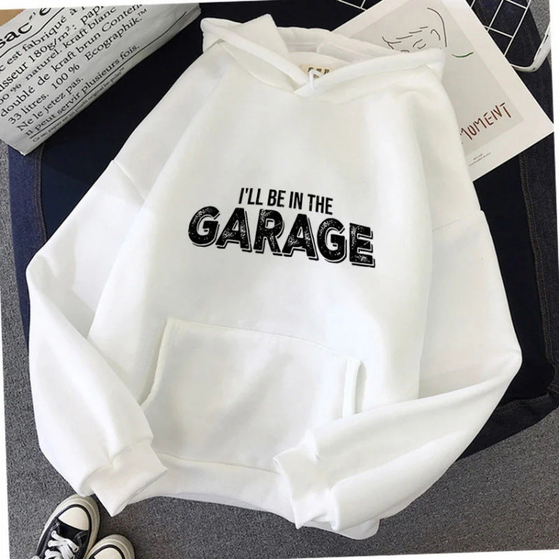 Womens Hoodie with Creative Garage Motif Chic & Stil
