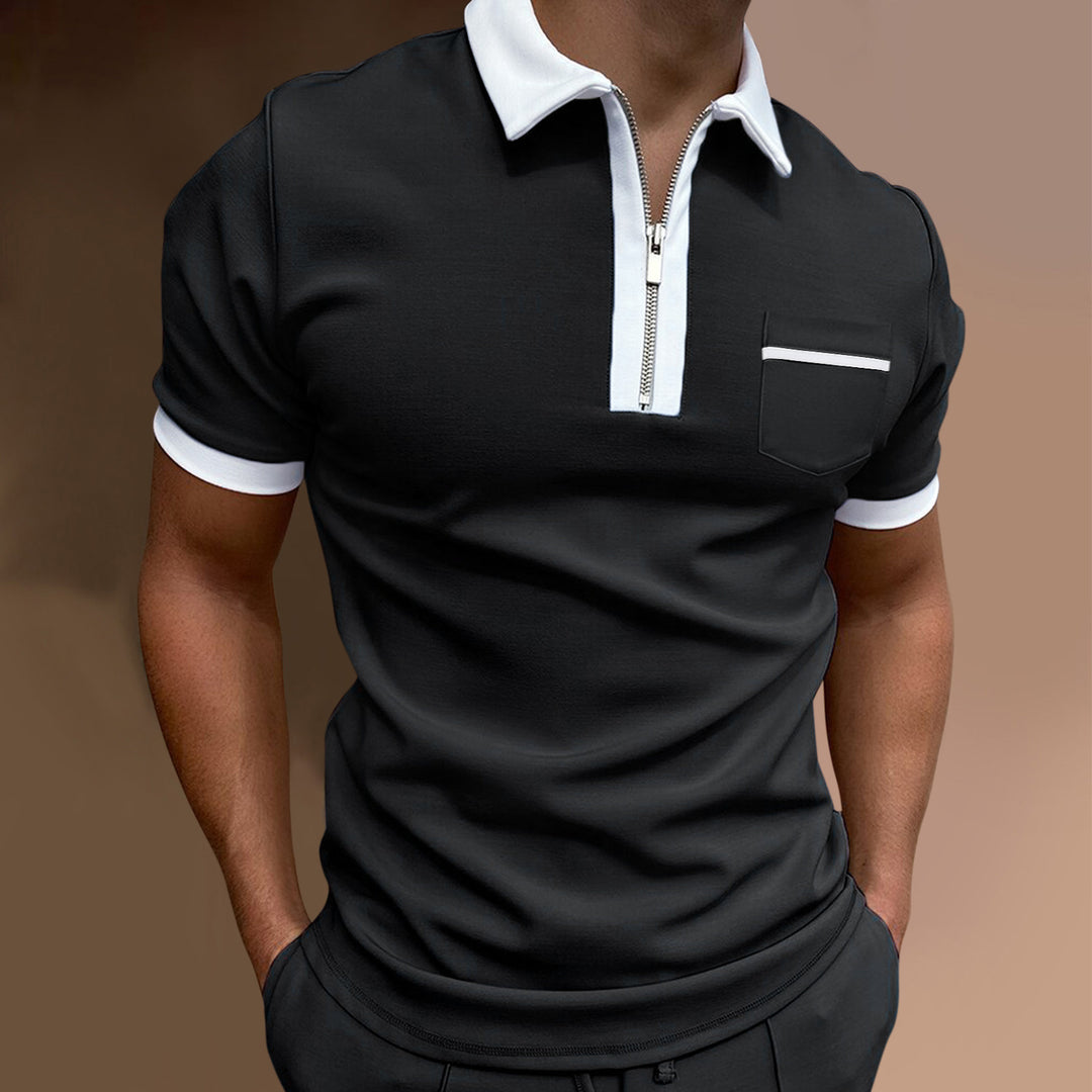 Men's Zip Front Polo Chic Lune London