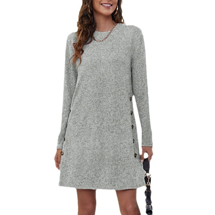 Sweater dress with buttons on the side for women Lune London