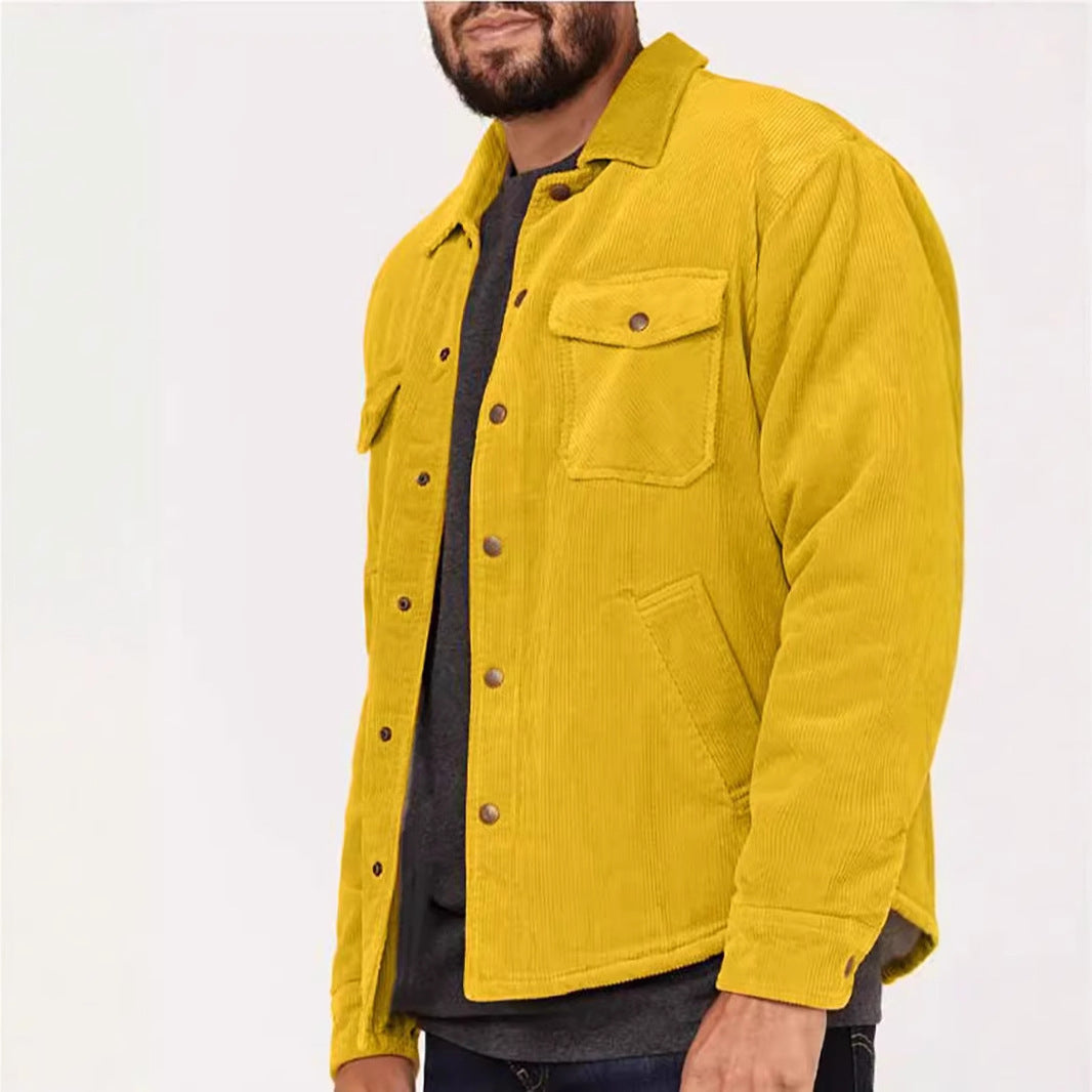 Corduroy jacket for men with practical chest pockets and soft inner lining Lune London