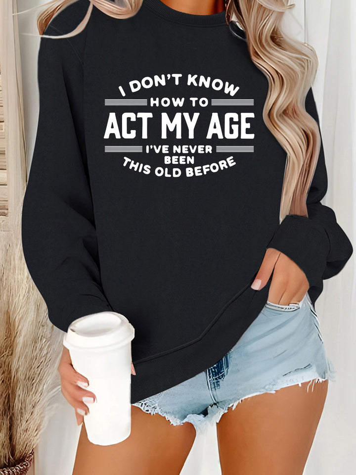 Sweatshirt pour femmes avec impression humoristique et coupe décontractée Chic & Stil