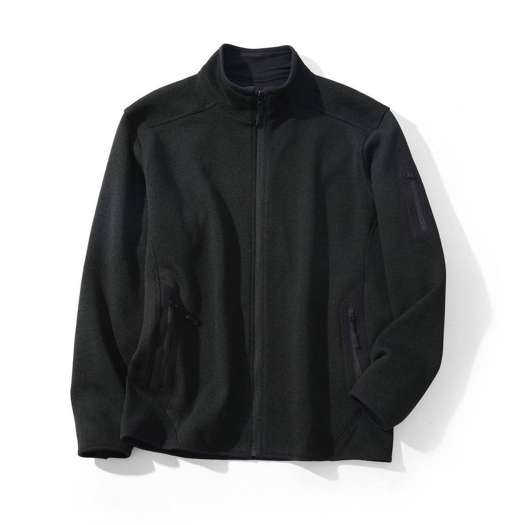 Veste en polaire pour femmes avec poches latérales zippées et col haut Chic & Stil