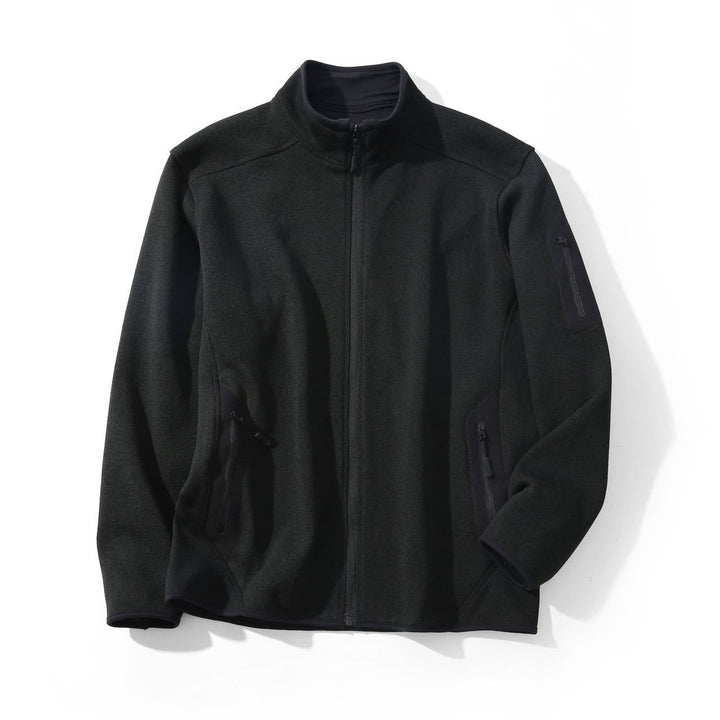 Veste en polaire pour femmes avec poches latérales zippées et col haut Chic & Stil