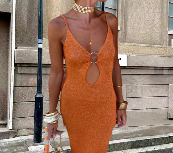 Elegant maxi dress for women with slit detail Lune London