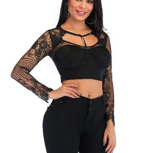 Chic and stylish lace crop top for women