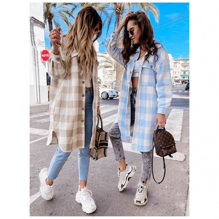 Oversized plaid jacket for women Lune London