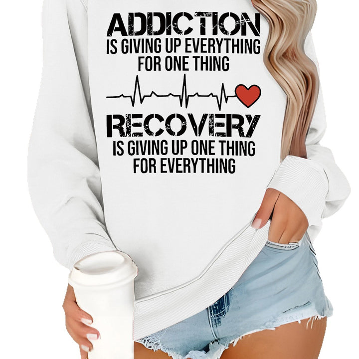 Sweatshirt pour femmes avec impression inspirante et coupe décontractée Chic & Stil