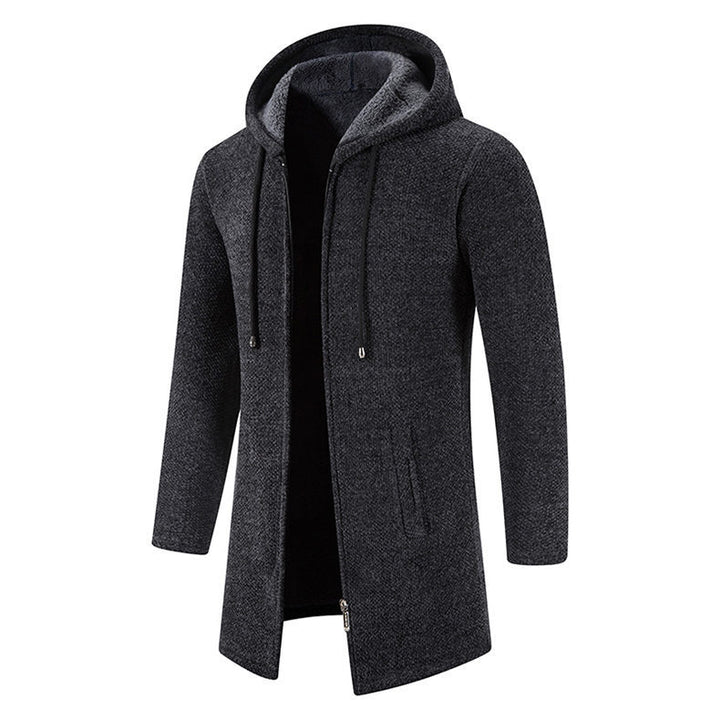Premium fleece jacket for men, hooded and with side pockets Lune London