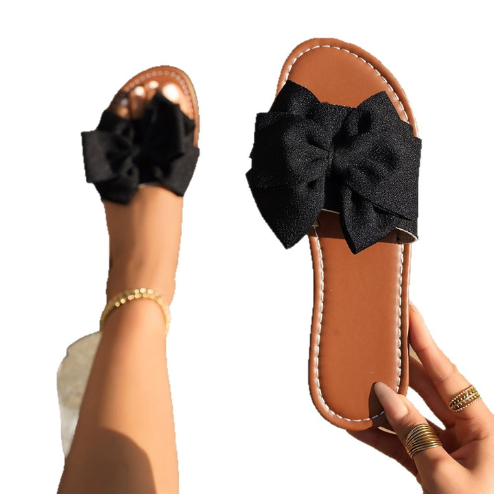 Lune London slide sandals with arc embellishments for women
