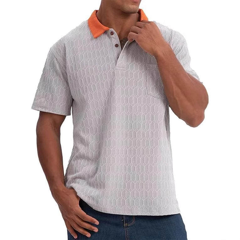 Structured leisure polo for men with contrast collar Lune London