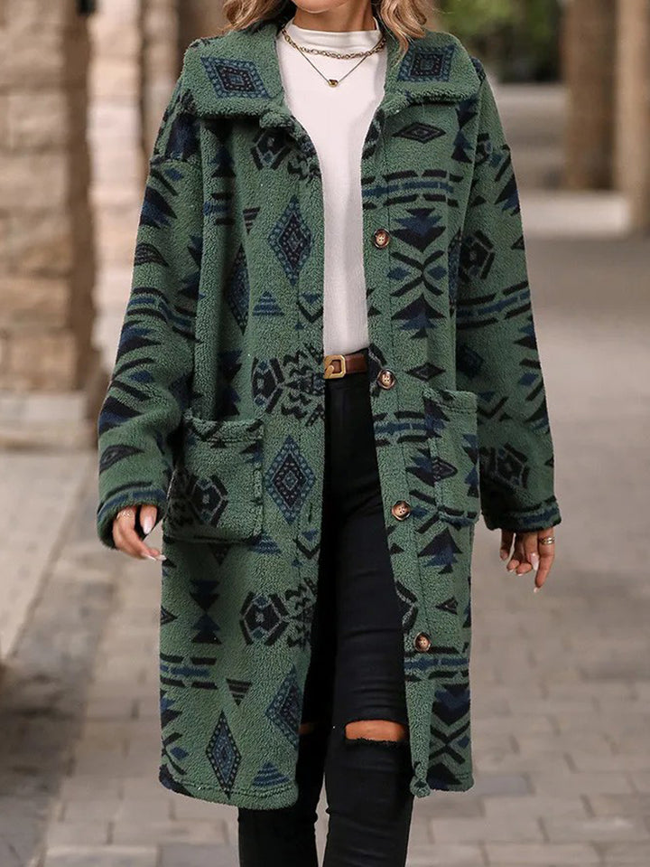 Veste à manches longues pour femmes avec motif géométrique Chic & Stil