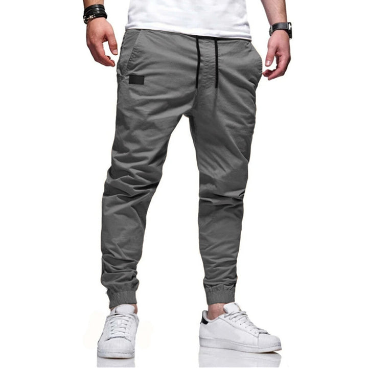 Men's cargo pants with functional pockets and elastic waistband Lune London