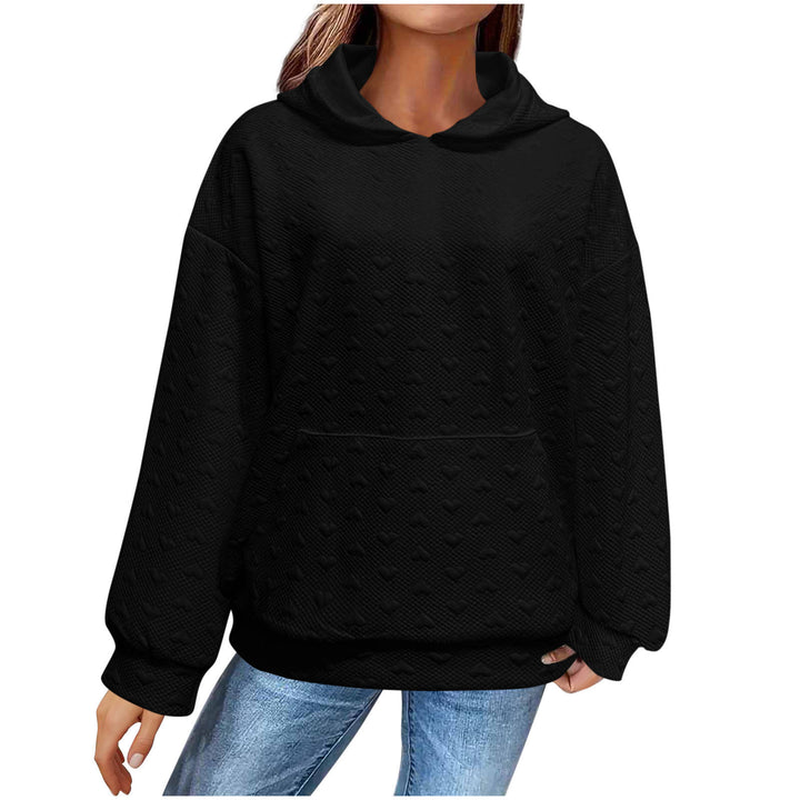 Women's hoodie with textured heart pattern Lune London