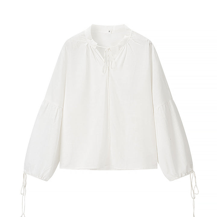 Women’s blouse set with an elegant ruffled hem and a relaxed fit Lune London