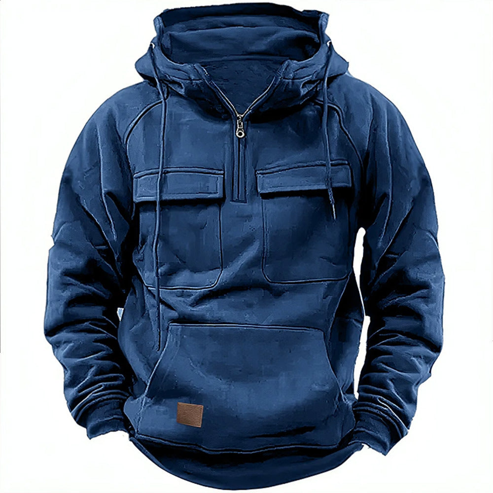 Men's fleece hoodie with convenient zipper and large pockets Lune London