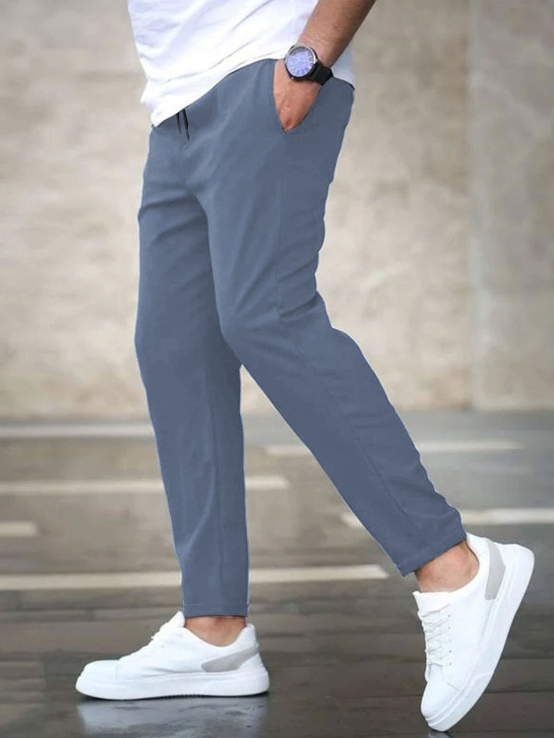 Casual chino pants for men with elastic waist Lune London