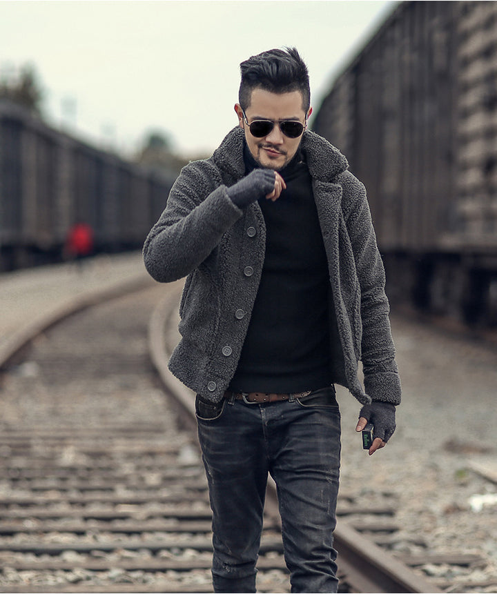 Thomaskapelle quilted men's jacket with stylish button closure and casual chic design