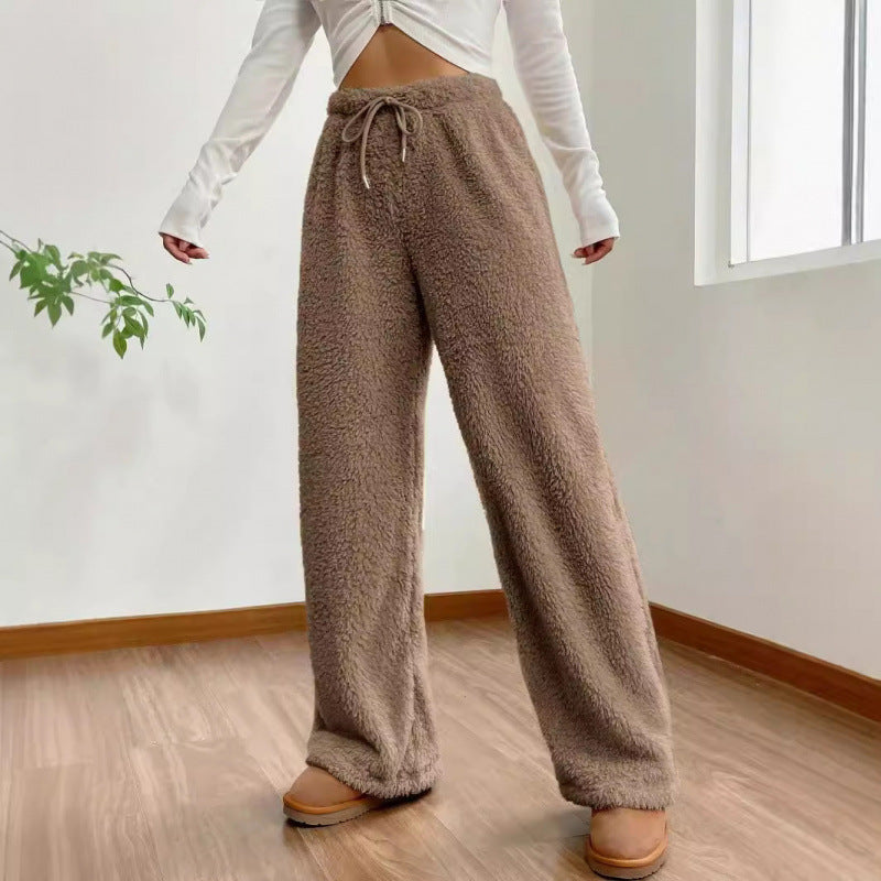 Ladies Fluffy Relaxed Pants In Casual Cut Lune London