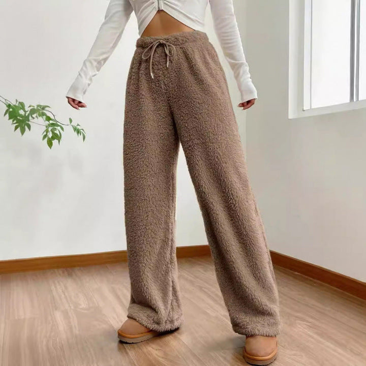 Ladies Fluffy Relaxed Pants In Casual Cut Lune London