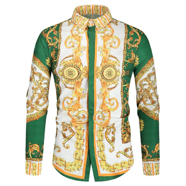 Luxury shirt for men with an impressive baroque pattern Lune London