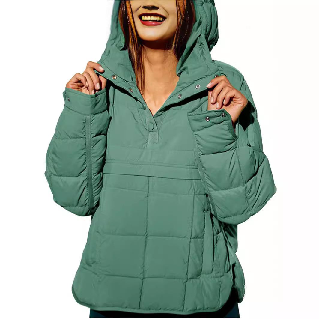Casual winter jacket for women with quilted design and collar Lune London