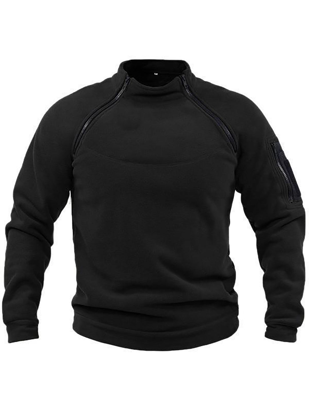 Pull-over thermique en polaire pour hommes avec col montant et poches pratiques Lune London