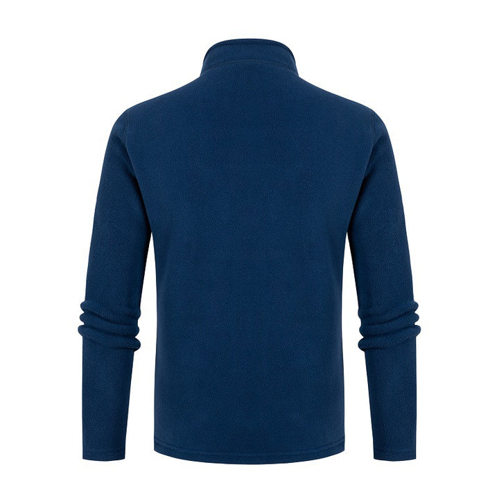 Men's fleece sweater with high collar and zip Lune London