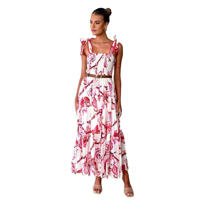 Maxi dress for women with a playful ruffle design and fluid fabric Chic & Stil