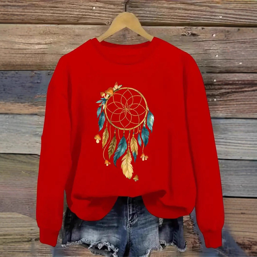 Sweatshirt pour femme avec design artistique de capteur de rêves Chic & Stil