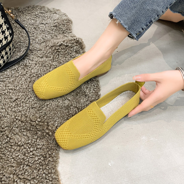 Ladies Breathable Knit Slippers Flats Lune London