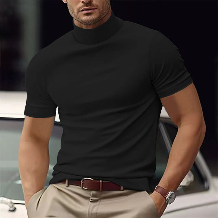 Men's Short Sleeve Turtleneck T-Shirt Lune London