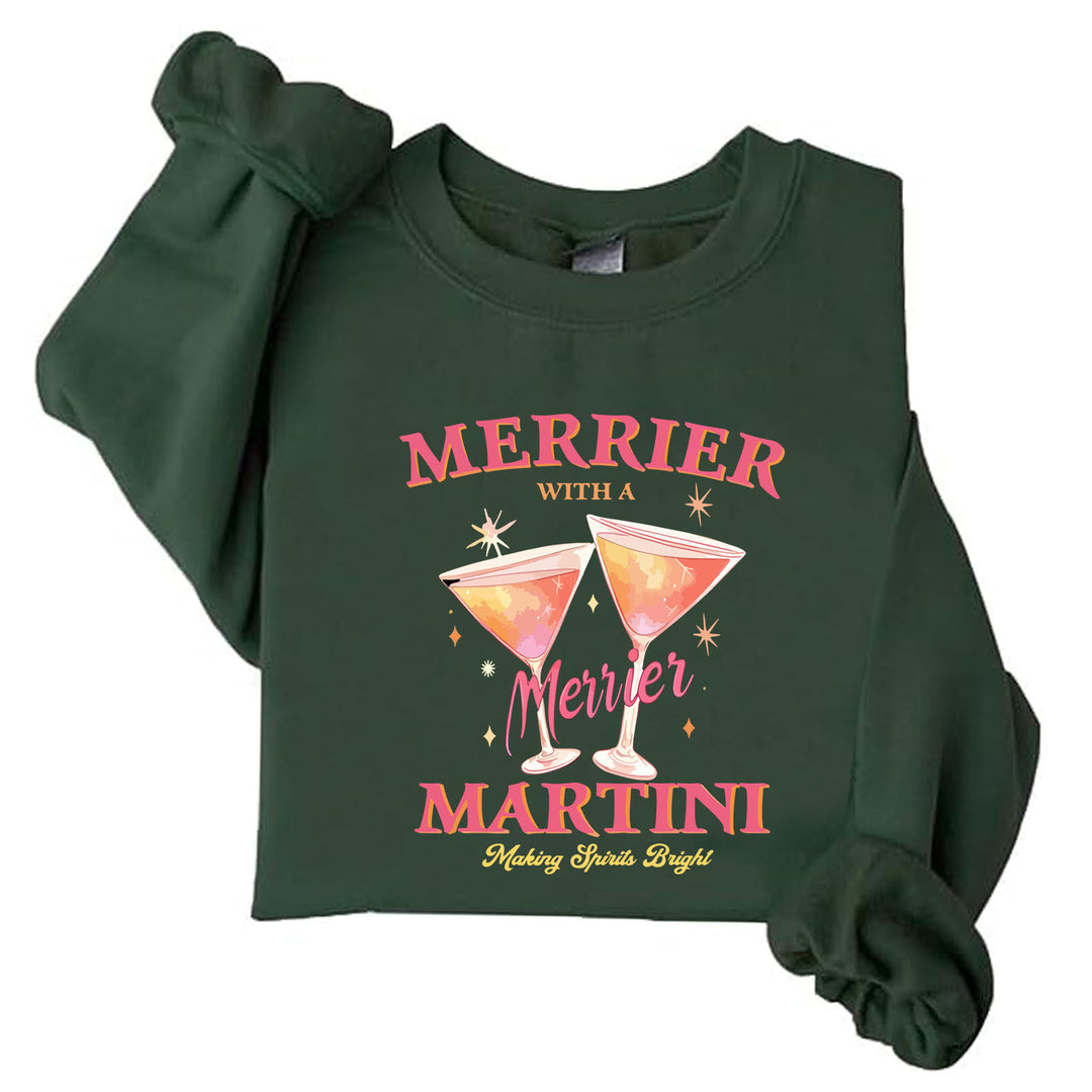 Sweat-shirt pour femmes avec motif de cocktail créatif et coupe décontractée Chic & Stil