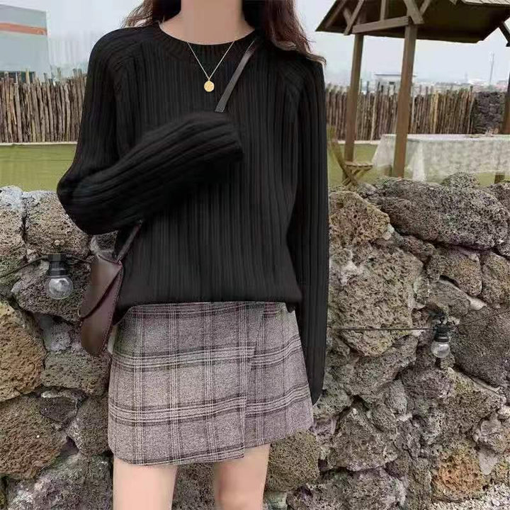 Pull en tricot côtelé confortable pour femme Chic & Stil