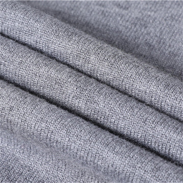 Knit sweater for men with high collar and fine rib pattern Lune London