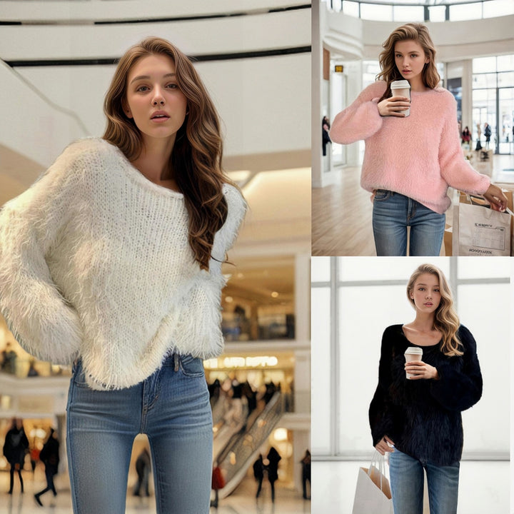 Ladies comfortable knitted sweater with a breathable structure Lune London